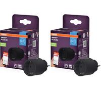OSRAM SMART+ ZIGBEE Presa EU nera, presa intelligente con monitoraggio del consumo energetico e tecnologia ZigBee per integrare dispositivi elettrici nel sistema smart home (Confezione da 2)