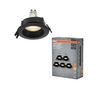 OSRAM Faretto da incasso LED Spot Set GU10 Press 2,6W Nero, 200lm 2700K Bianco caldo, CRI≥80, alloggiamento in plastica, set da 5