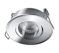 OSRAM Faretto da incasso a LED Spot Set IP65 Press 4,5W Cromo, 320lm 2700K Bianco caldo, CRI≥80, adatto per ambienti umidi, set da 3