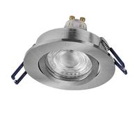 OSRAM Spot Set Faretto LED da incasso flessibile 4,5W nichel satinato, 2700K, alluminio, montaggio a scatto girevole, set da 3