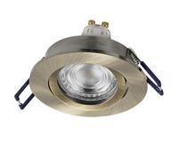 OSRAM Faretto da incasso a LED Spot Set 4,5W verde-ottone, bianco caldo 2700K, alluminio, montaggio a scatto girevole, set da 3