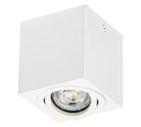 OSRAM Spot Surface faretto quadrato da soffitto, bianco, con attacco GU10, compatibile con lampada normale o smart, angolo di emissione della luce flessibile, protezione IP20, alta qualità
