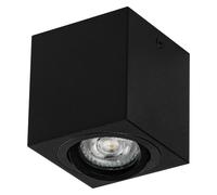 OSRAM Spot Surface faretto quadrato da soffitto, nero, con attacco GU10, compatibile con lampada normale o smart, angolo di emissione della luce flessibile, protezione IP20, alta qualità