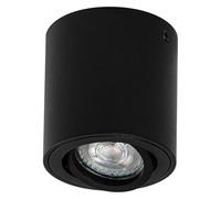 OSRAM Spot Surface faretto rotondo da soffitto, nero, con attacco GU10, compatibile con lampada normale o smart, angolo di emissione della luce flessibile, protezione IP20, alta qualità
