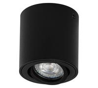 OSRAM Spot Surface faretto rotondo da soffitto, nero, con attacco GU10, compatibile con lampada normale o smart, angolo di emissione della luce flessibile, protezione IP20, alta qualità