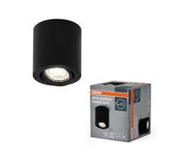 OSRAM Spot Surface faretto rotondo da soffitto, nero, con attacco GU10, compatibile con lampada normale o smart, angolo di emissione della luce flessibile, protezione IP20, alta qualità