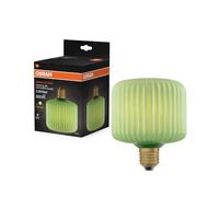 OSRAM Square Decor LED Flat Lamp 3.5W 827 E27 Non-Dim in Coloured Glass Green 3.5 W, Verde