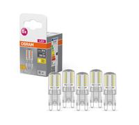 OSRAM Stella PIN Lampada LED, G9-base vetro trasparente,Bianco caldo (2700K), 3