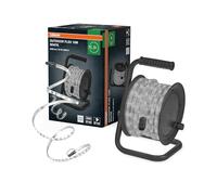 OSRAM Striscia LED flessibile per esterni 10M IP65, bianco freddo, estensibile fino a 50 m, incluso avvolgicavo, accessori di montaggio, cavo di collegamento