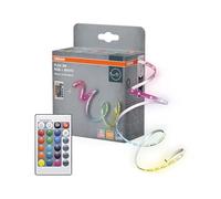 OSRAM Striscia LED FLEX 3M RC, bianca, 9W, 600lm, luce bianca calda e luce colorata con sensore di colore RGB, ricevitore audio integrato, telecomando, lunga durata, facile da installare, IP20