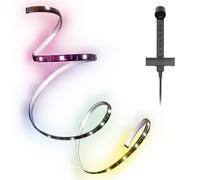 OSRAM Striscia LED FLEX AUDIO TV 2M RGB, nera, 3,7W, 50lm, ricevitore audio integrato, sensore di colore, lunga durata, facile da installare, con porta USB, autoadesiva, IP20