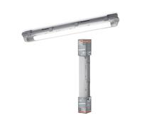 OSRAM Submarine lampada per ambienti umidi con sensore di movimento integrato 60cm 8W, lampada LED grigia, protezione IP65, per magazzini e garage
