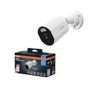 OSRAM Telecamera da esterno SMART+ WiFi 4MP 2K IP67, visione notturna 10m, audio bidirezionale, Ethernet, compatibile con Alexa, bianco per esterni
