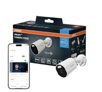OSRAM Telecamera da esterno SMART+ WiFi 4MP 2K IP67, visione notturna 10m, audio bidirezionale, Ethernet, compatibile con Alexa, bianco per esterni