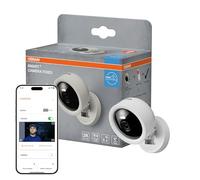 OSRAM Telecamera SMART+ WiFi 4MP 2K QHD, visione notturna 7m, audio bidirezionale, microSD 256GB, compatibile con Alexa, bianco per interni
