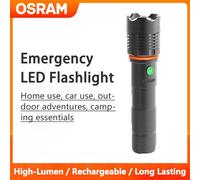 OSRAM Torcia LED 1200mAh Luce di emergenza portatile Impermeabile Luminoso Ricaricabile Flash Light Auto esterna Uso domestico LEDPL102