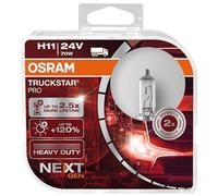 OSRAM TRUCKSTAR PRO H11, +120% più luminosa, lampada alogena per fari, 64216TSP-HCB, lampada per camion 24V, duo box (2 lampade)