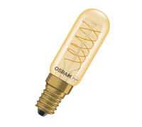 OSRAM Tubo LED Vintage 1906 T26 a spirale, 4,8 W, E14, oro, trasparente, consigliato per l'illuminazione di credenze, espositori, vetrine e illuminazione lineare di ambienti.