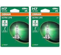 OSRAM ULTRA LIFE, H7, lampada per proiettori alogena, blister singolo (1 lampada) (Confezione da 2)