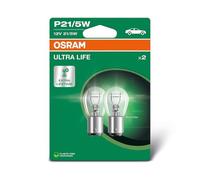 2 OSRAM Ultra Life P21/5W Alogena Lampadine Segnale Doppio Blister 400/35lm
