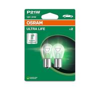 2 LAMPADINE ALOGENE OSRAM ULTRA LIFE P21W 12V 21W 460LM 7506ULT-2BL
