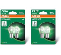 OSRAM ULTRA LIFE, P21W, Doppio Blister, (2 lampade) (Confezione da 2)