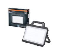 OSRAM VAL BAT PANEL Faro da lavoro LED, grigio scuro/nero, 30W, 2400lm, colore della luce bianco freddo, alimentato a batteria, funzione di ricarica USB grazie al power bank integrato, portatile,