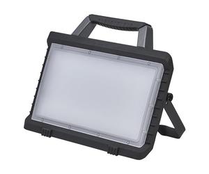 OSRAM VAL BAT PANEL Faro da lavoro LED, grigio scuro/nero, 30W, 2400lm, colore della luce bianco freddo, alimentato a batteria, funzione di ricarica USB grazie al power bank integrato, portatile,