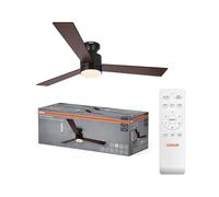 OSRAM Ventilatore da soffitto LED Caju, 48W, CCT, bianco, IP20, per ambienti interni, 6 impostazioni di velocità, controllabile tramite telecomando,