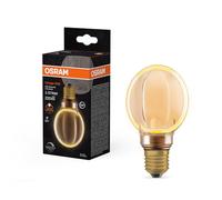 OSRAM Vintage 1906 Globe 80 Lampada a filamento O, 4 W, 220 lm, 1800 K, 818 bianco caldo, oro, IP 20, vetro senza piombo, 80 mm, attacco E27
