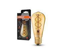 OSRAM Vintage 1906 Lampada a LED in filamento dorato realizzato in vetro in forma di Edison, socket E27, 300 lumen, sostituzione 28W, bianco molto caldo quasi come a lume di candela, 2000k, dimmeble