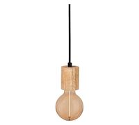 OSRAM Vintage 1906® Pendulum CYLINDER WOOD E27, legno, max. LED 15W, attacco E27, portalampada a sospensione per interni, rosone tondo, abbinabile a lampade 1906 Vintage o smart