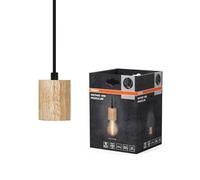 OSRAM Vintage 1906® Pendulum CYLINDER WOOD E27, legno, max. LED 15W, attacco E27, portalampada a sospensione per interni, rosone tondo, abbinabile a lampade 1906 Vintage o smart
