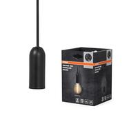 OSRAM Vintage 1906® Pendulum ROUND E27, nero, max. 25W (LED 15W), attacco E27, portalampada a sospensione per interni, rosone tondo, abbinabile a lampade 1906 Vintage o smart
