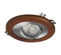 OSRAM Wood LED Spot GU10 Dark 4,5W Satin Nickel Wood, Effetto Legno, Alluminio, Combinazione di Materiali Naturali, Set da 3