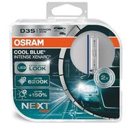 OSRAM XENARC COOL BLUE INTENSE D3S, +150% più luminoso, fino a 6.200K, lampadina per fari allo xeno, look LED, duo box (2 lampade)