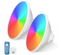 OSREE 30W Fari LED PAR56 Piscine, Lampada Piscina RGB Multicolore Dimmerabile 1200lm, Timer 2/4/6H, Luce Piscinas IP68 Impermeabile Riempito di Resina per Piscinas in Cemento, 12V AC, Set da 2