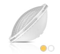 OSREE Illuminazione LED per piscina PAR56, 20 W, sostituisce lampadina alogena da 300 W, 6000 K, luce bianca fredda, 2000 lumen, 12 V AC, PAR56, IP68, impermeabile per piscina, piscine in cemento