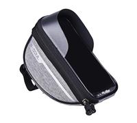 OSRGZRNGR Borsa per telaio del tubo superiore anteriore della bicicletta da manubrio per telefono cellulare touch screen organizer supporto per mountain bike ciclismo su strada grigio