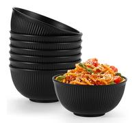 Osrioal Set di 8 ciotole infrangibili per cereali, in plastica leggera, riutilizzabili, per colazione, riso, tagliatelle, insalata, frutta, zuppa, snack, lavabili in lavastoviglie e adatte al