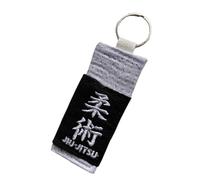 OSS - Portachiavi per Jiu Jitsu brasiliano, Jiu Jitsu, MMA, per tutte le classifiche delle cinture, idea regalo, bianco, 10 cm