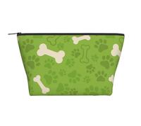 Ossa della zampa di cane verde, Borsa da toilette Borsa per trucco Borsa per cosmetici Borsa da toilette da viaggio portatile