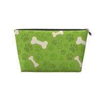 Ossa della zampa di cane verde, Borsa da toilette Borsa per trucco Borsa per cosmetici Borsa da toilette da viaggio portatile