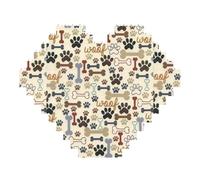 Ossa di cane Paw Print Art Mattone Puzzle a forma di cuore Blocchi di costruzione fai da te Set 3D Puzzle Home Decor 53 pezzi