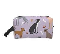 Ossa e zampe di levriero italiano, organizer per cosmetici di grande capacità, borsa da viaggio per il trucco da donna