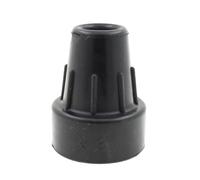 Ossenberg - 2 Pezzi - Puntali In Gomma 16mm Per Stampelle, Bastone Da Passeggio - Nero