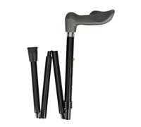 OSSENBERG Bastone da passeggio pieghevole in metallo leggero nero opaco