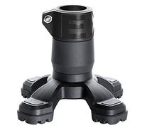OSSENBERG Capsula di gomma a 4 punti Safety Foot nero - Piedino di sicurezza con inserto in acciaio per tubi di diametro 16 - 17 mm - Dispositivo di stabilizzazione per bastoni da passeggio e