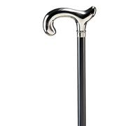 Ossenberg Manico Derby Coloniale Lucido Cromato Su Supporto In Faggio Nero