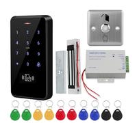 Ossentry Sistemi di sicurezza di accesso per esterni IP68 Controller di accesso impermeabile con alimentazione CC, pulsante interruttore porta, 10 portachiavi identificativi, serratura magnetica